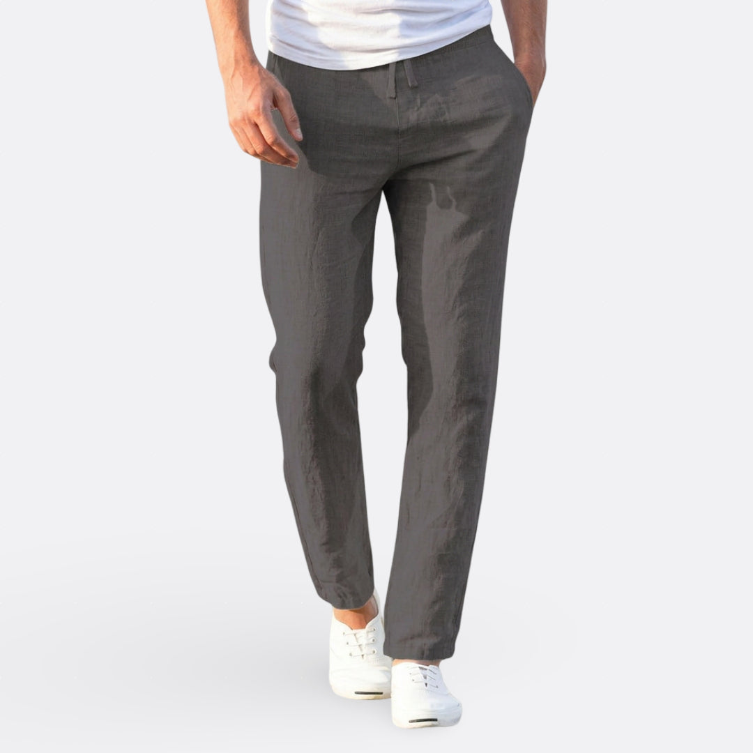 Hélder - Ľahké Lnené Casual Nohavice