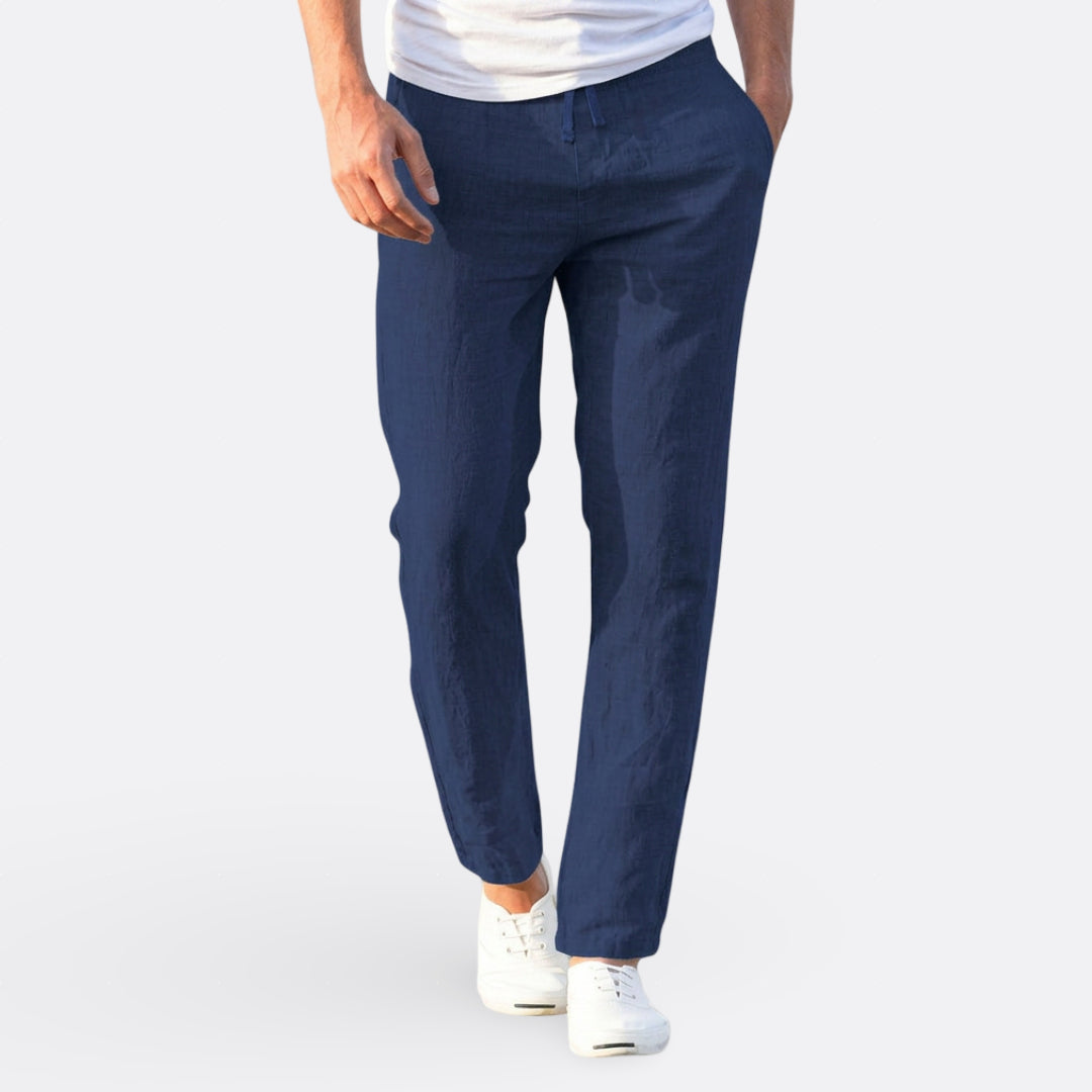 Hélder - Ľahké Lnené Casual Nohavice